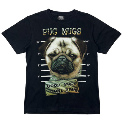 Camiseta print vintage Pug mugs (M)