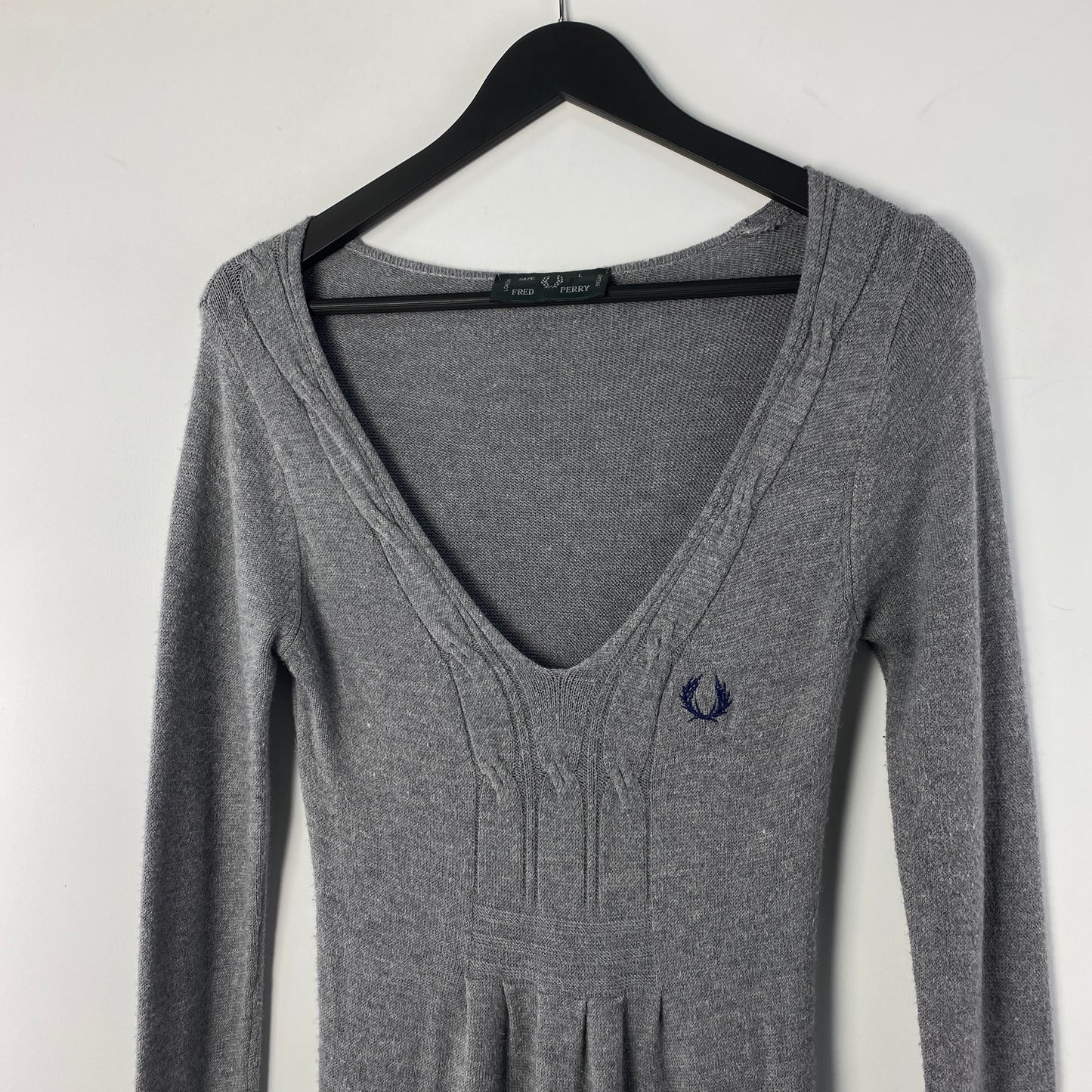 Fred Perry Wool Dress L Gray