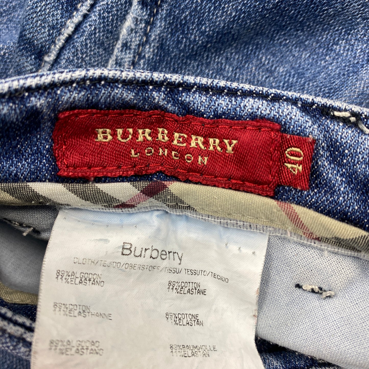 Pantalón Vaquero Burberry (40) Mujer