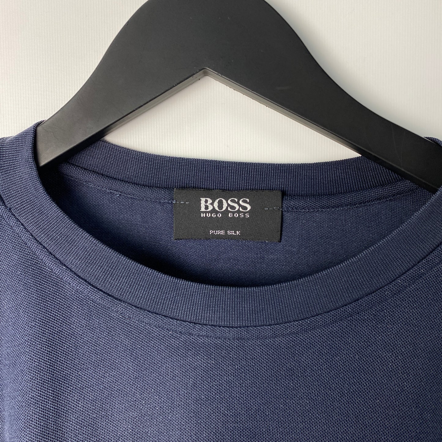 Hugo Boss Navy Silk T-shirt