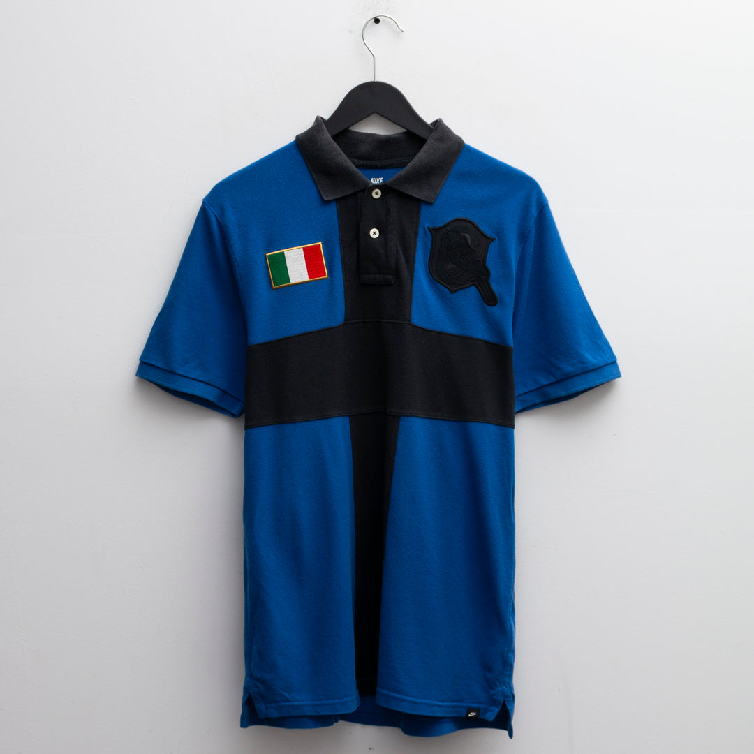 Polo Nike preto e azul (M)