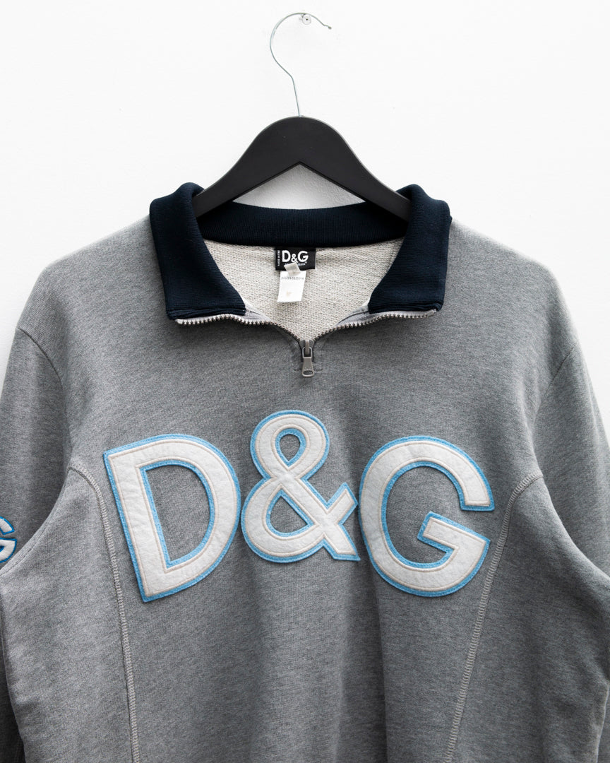 Sudadera quarter zip Dolce & Gabbana logo (L)