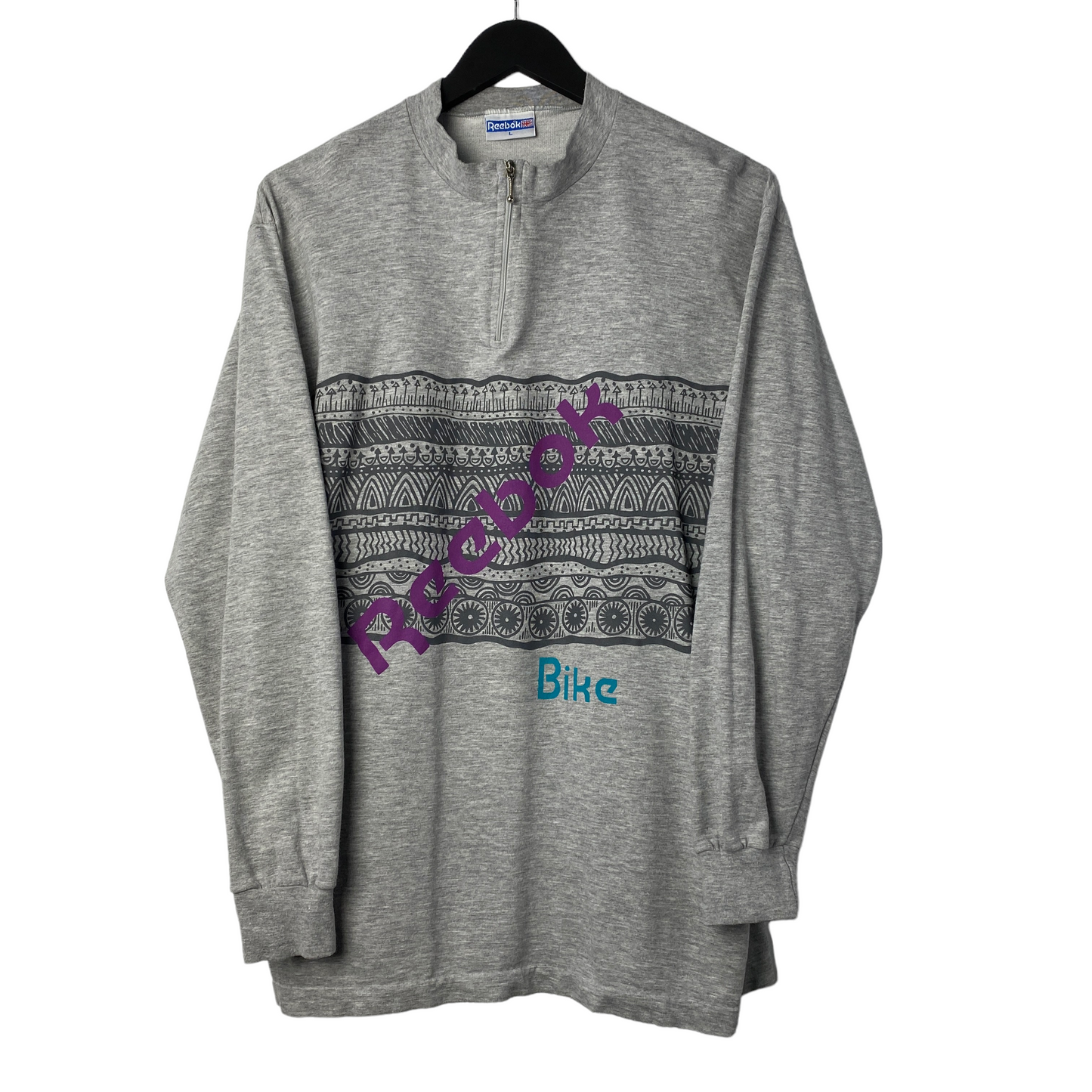 Camiseta Halfzip Reebok L Gris