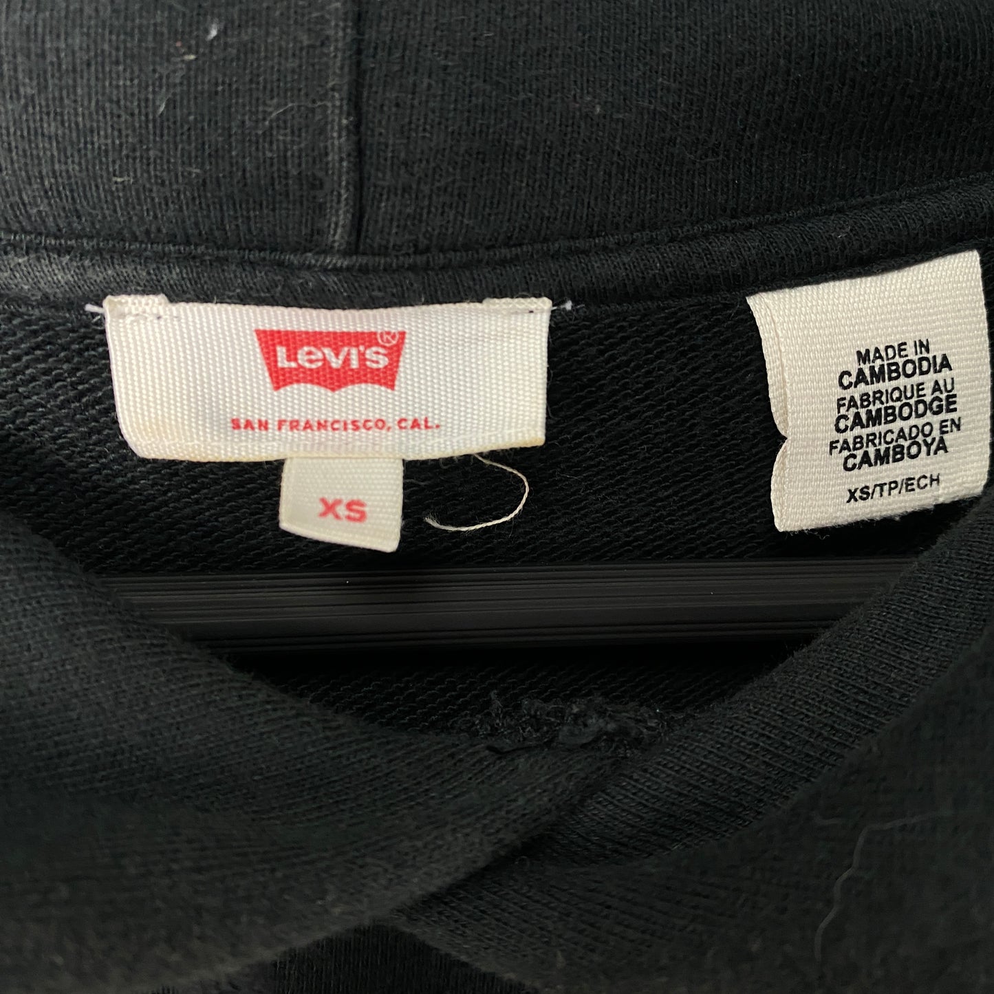 Levi's Hoodie Sweatshirt XS Black