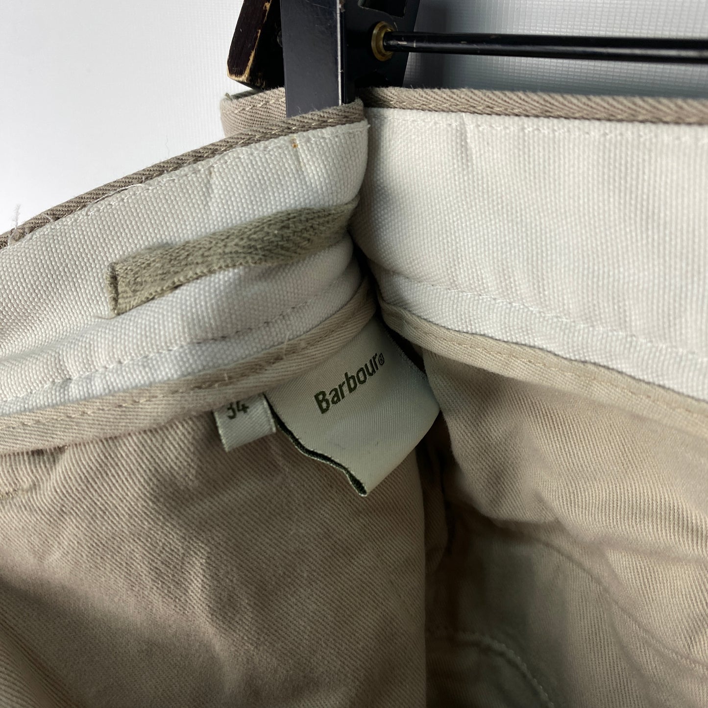 Pantalón Recto Barbour 34 Beige