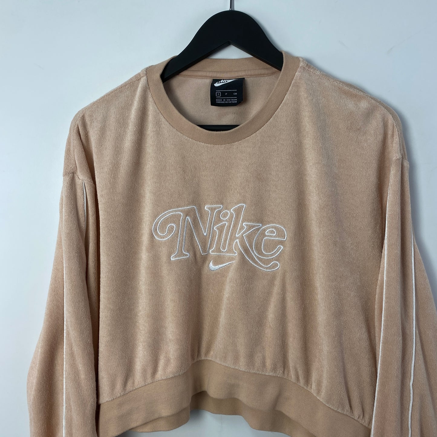 Nike Cropped Sweatshirt S Coral